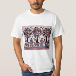 enkel madhubani-målning t shirt