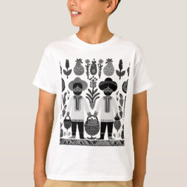 enkel madhubani-målning t shirt