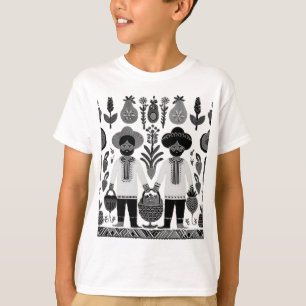 enkel madhubani-målning t shirt