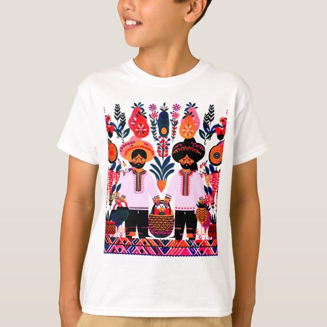 enkel madhubani-målning t shirt (Framsida)