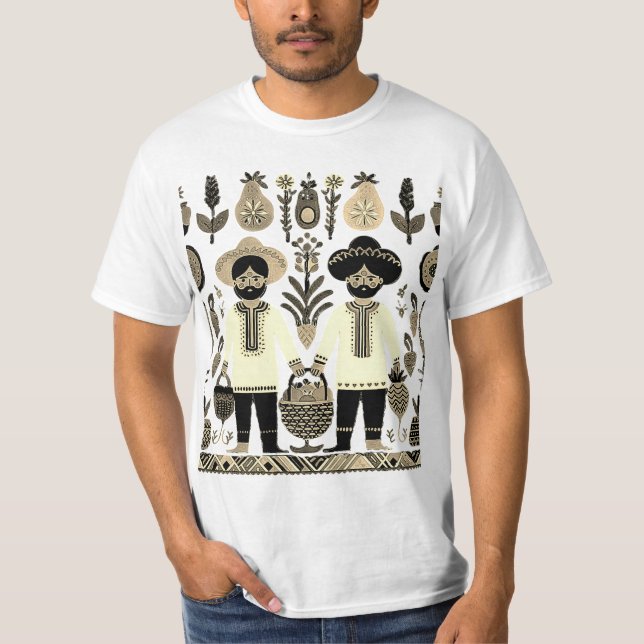enkel madhubani-målning t shirt (Framsida)