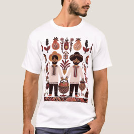 enkel madhubani-målning t shirt