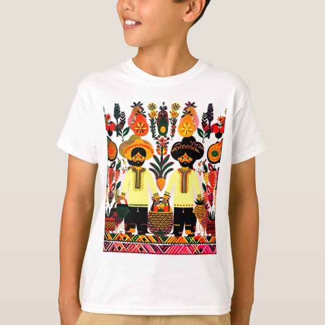 enkel madhubani-målning t shirt (Framsida)