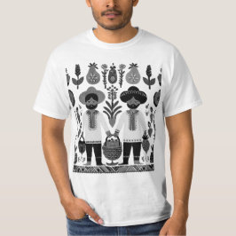 enkel madhubani-målning t shirt