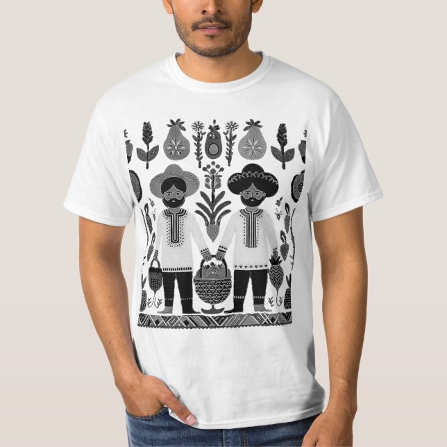 enkel madhubani-målning t shirt (Framsida)
