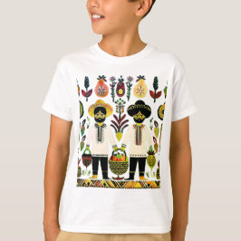 enkel madhubani-målning t shirt