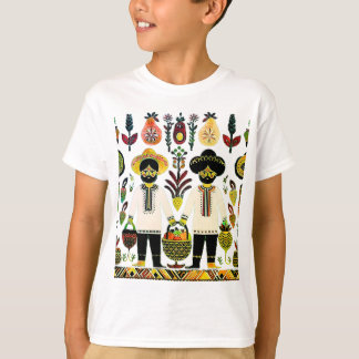 enkel madhubani-målning t shirt