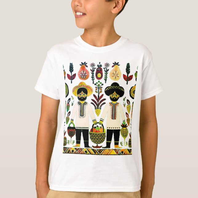 enkel madhubani-målning t shirt (Framsida)