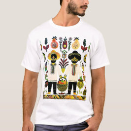 enkel madhubani-målning t shirt