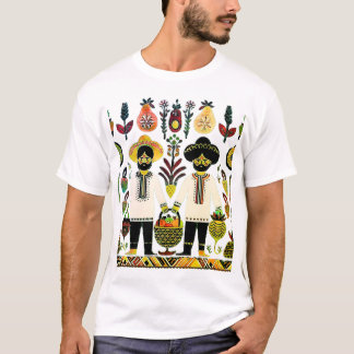 enkel madhubani-målning t shirt
