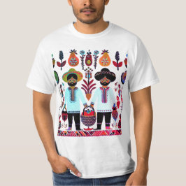 enkel madhubani-målning t shirt