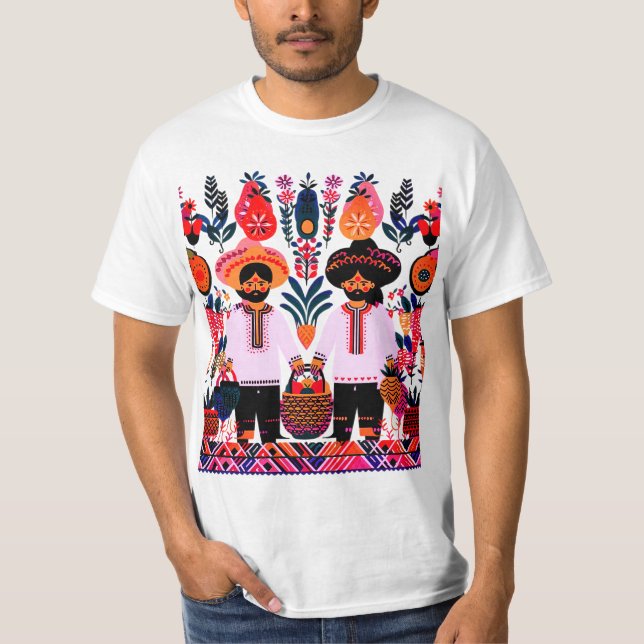 enkel madhubani-målning t shirt (Framsida)