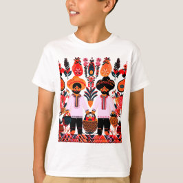 enkel madhubani-målning t shirt