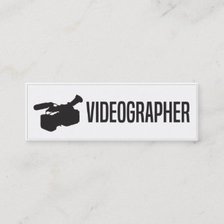 Enkel mager Videographer visitkort