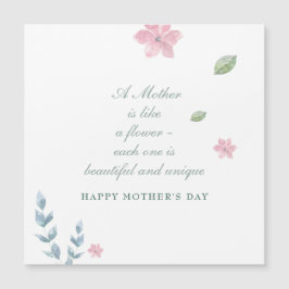 Enkel magnet Blommigt Lycklig Mors dag Hälsning