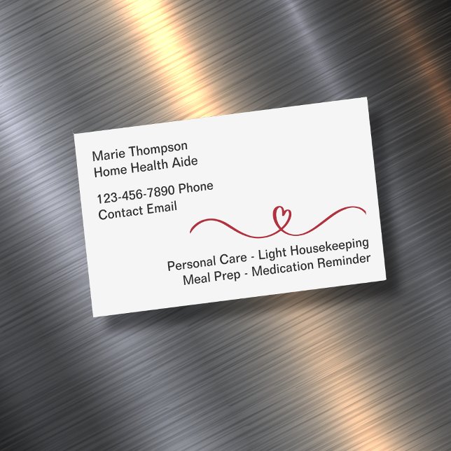 Enkel magnet för Affärskort med hemhjälp (Skapare uppladdad)