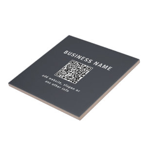 Enkel mall för din QR-kod Mörk Grått Kakelplatta