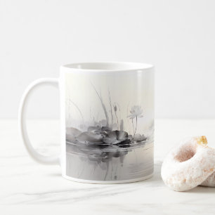 Enkel målning av Lotus Flower Kaffemugg