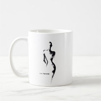 Enkel målning gouache La Femme 01 affisch Kaffemugg