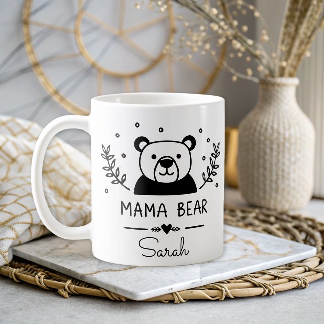Enkel Mamma Bear Elegant Mamma Personlig Kaffemugg (Skapare uppladdad)
