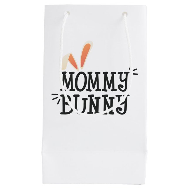 Enkel Mamma Bunny Påsk Typografi | Gift Bag (Framsidan)