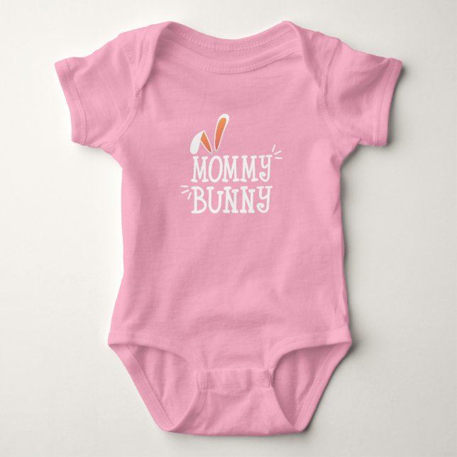 Enkel Mamma Bunny Påsk Typografi | Kostym T Shirt (Framsida)