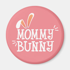 Enkel Mamma Bunny Påsk Typografi | Magnet