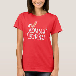 Enkel Mamma Bunny Påsk Typografi | T-Shirt