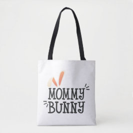 Enkel Mamma Bunny Påsk Typografi | Tote Bag Tygkasse