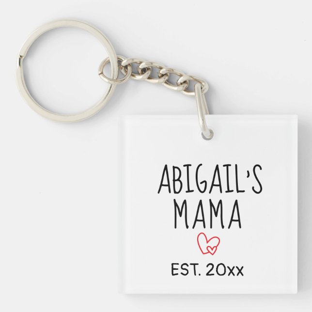 Enkel Mamma med Personlig med barnets Namn (Framsidan)