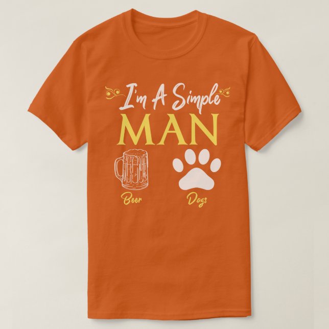 Enkel man älskar ölbrickor t shirt (Design framsida)