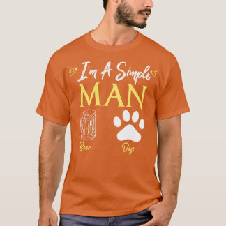 Enkel man älskar ölbrickor t shirt