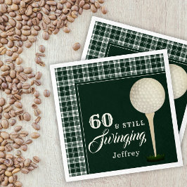 Enkel Manar Golf Milestone-Födelsedagsfest Pappersservett