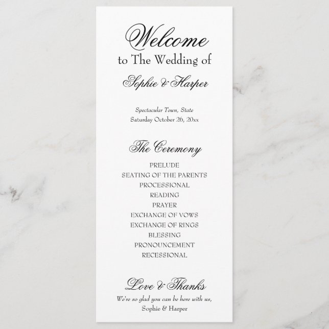 Enkel, mångsidig, Elegant, svartvitt Program (Framsida)