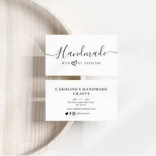 Enkel manus Handmade business Visitkort
