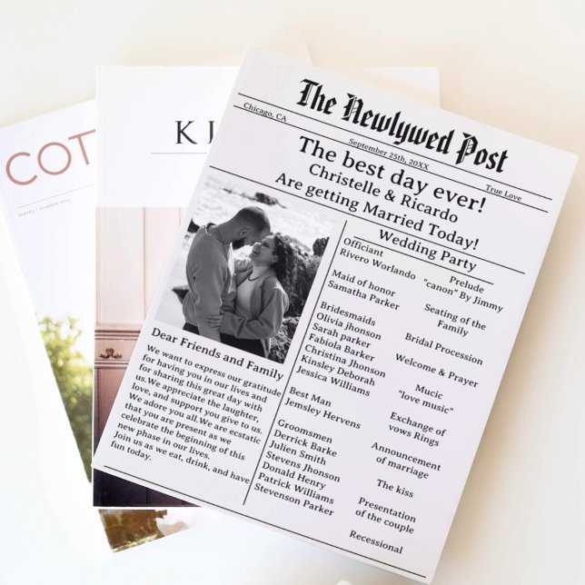 Enkel manustidning bröllop spara datum inbjudningar (Skapare uppladdad)