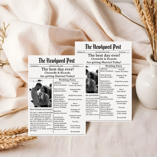 Enkel manustidning bröllop spara datum invi inbjudningar (Skapare uppladdad)