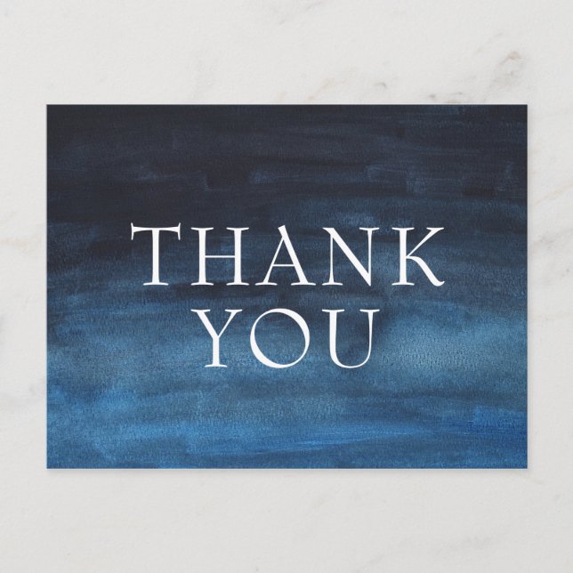 Enkel marin blå modern affärsverksamhet vykort (Framsida)