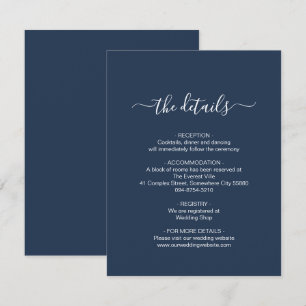 Enkel marin blå tilläggskort