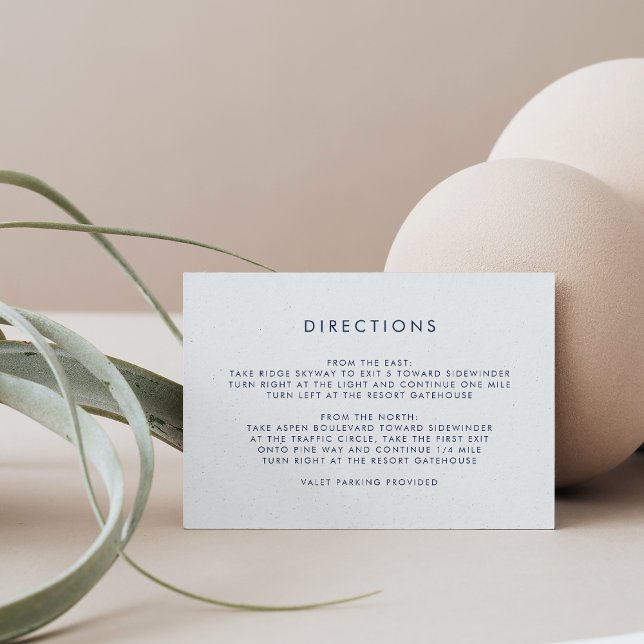 Enkel marin och vit riktning tilläggskort (Skapare uppladdad)