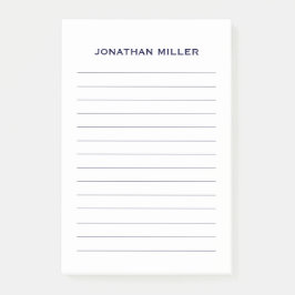 Enkel marin Personlig 4x6 Post-it Block