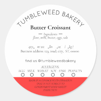 Enkel märkning av livsmedelslagstiftning runt klistermärke