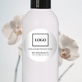 Enkel märkning med minimal Logotyp - Beauty-produk Runt Klistermärke