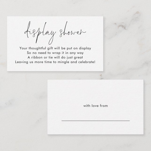 Enkel Märkre för presenter på Möhippan för Visning Tilläggskort (Fram/baksida)