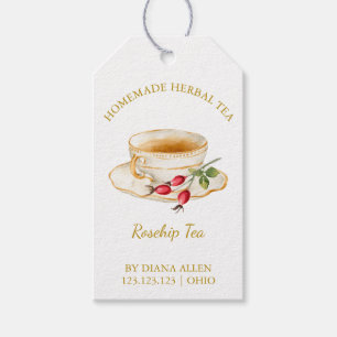 Enkel Märkre för Rosehip Tea hängning Presentetikett