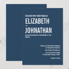 Enkel marktypgrafi Bröllop Inbjudningar