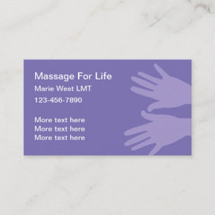 Enkel massage eller fysisk terapi visitkort