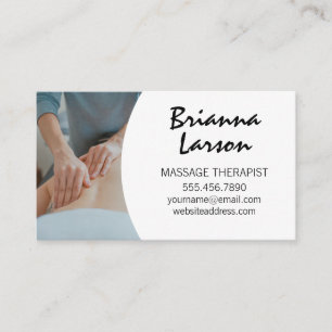 Enkel Massage Therapist Visitkort