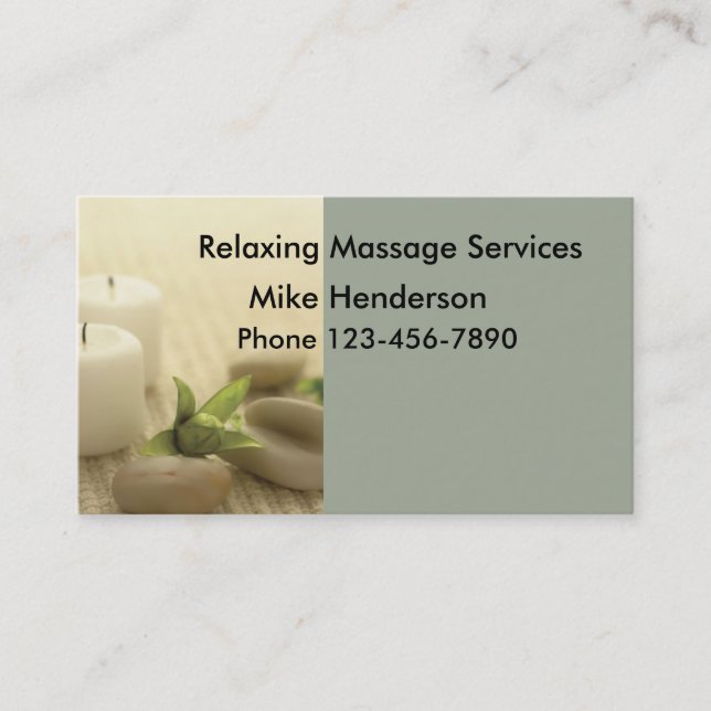 Enkel massageservice visitkort (Framsida)