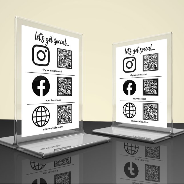 Enkel medieikon för Social | QR-kod Bord-kort Bordsnummer (Skapare uppladdad)
